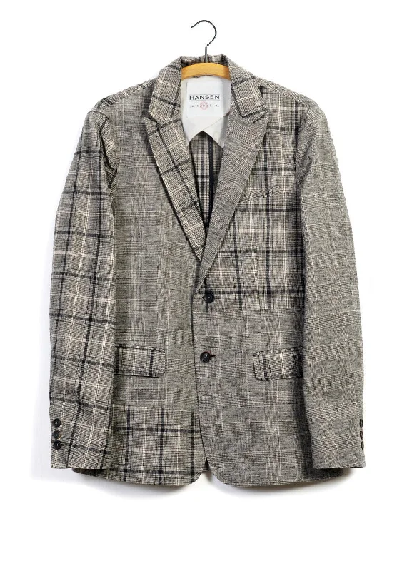 CHRISTOFFER | Two Button Blazer | Mixed Check Minimalist Men's Casual 