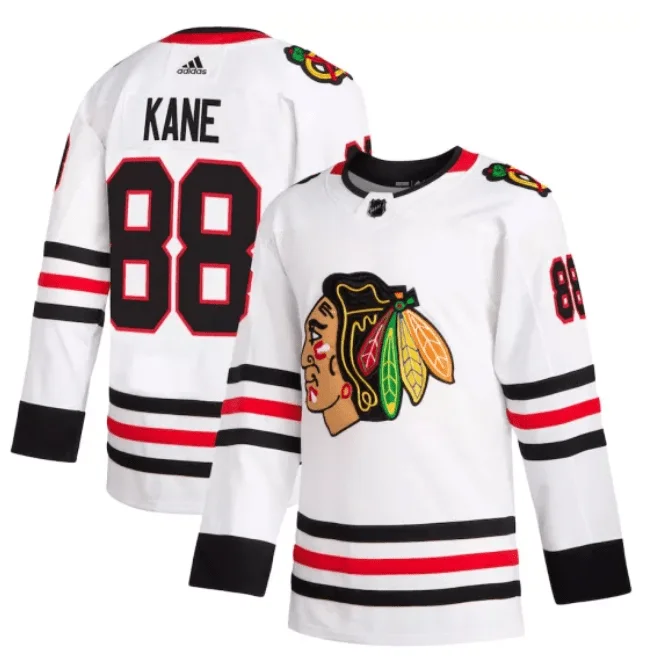 Chicago Blackhawks Patrick Kane adidas Home Authentic Primegreen Player Jersey White Lumberjack