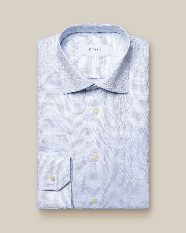 Light Blue Royal Dobby Slim Fit Shirt - ETON Sporty Men's Athleisure 