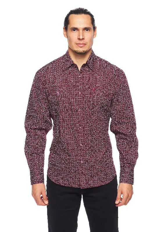 Maroon Pearl Snap Western Shirt Trendy Men's Bucket