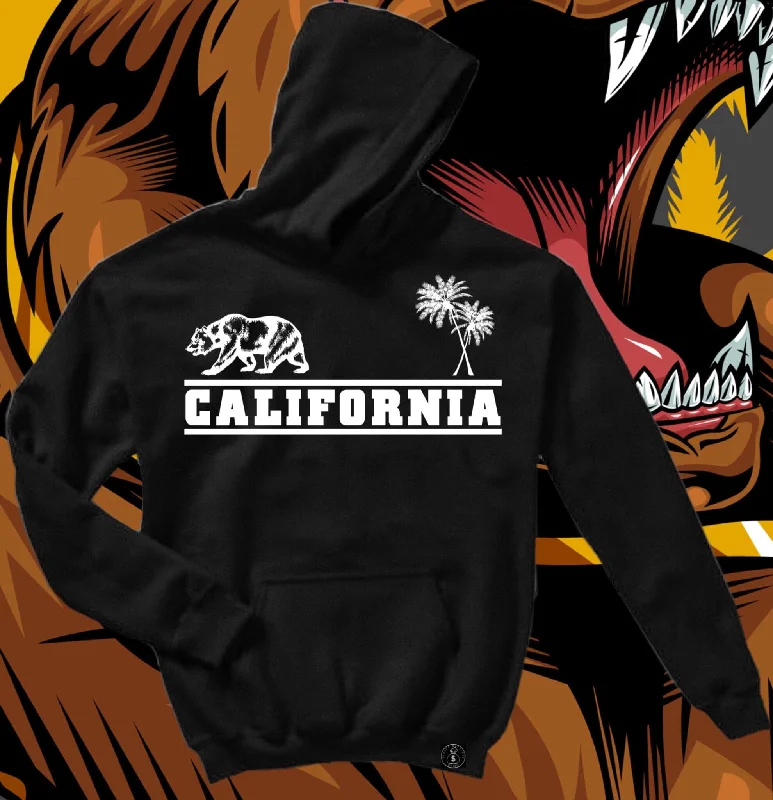 CALIFORNIA BLACK HOODIE Athletic Men's High