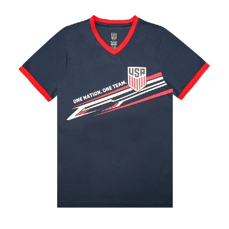 U.S. Soccer USMNT Kids Edge Warmup Game Day Shirt Athletic Men's Compression