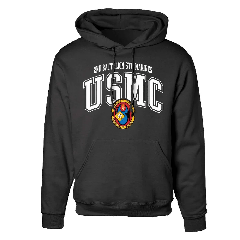 2nd Battalion 6th Marines Arched Hoodie Organic