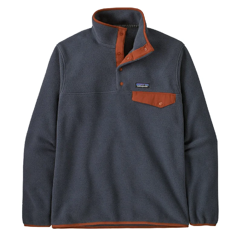 Patagonia Lightweight Synch Snap-T Pullover Smolder Blue / Burnished Red Traditional Men's Country