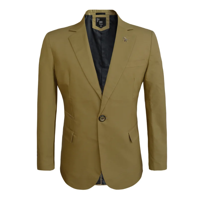 Men's Cotton-Stretch Blazer Gold 517 Beach