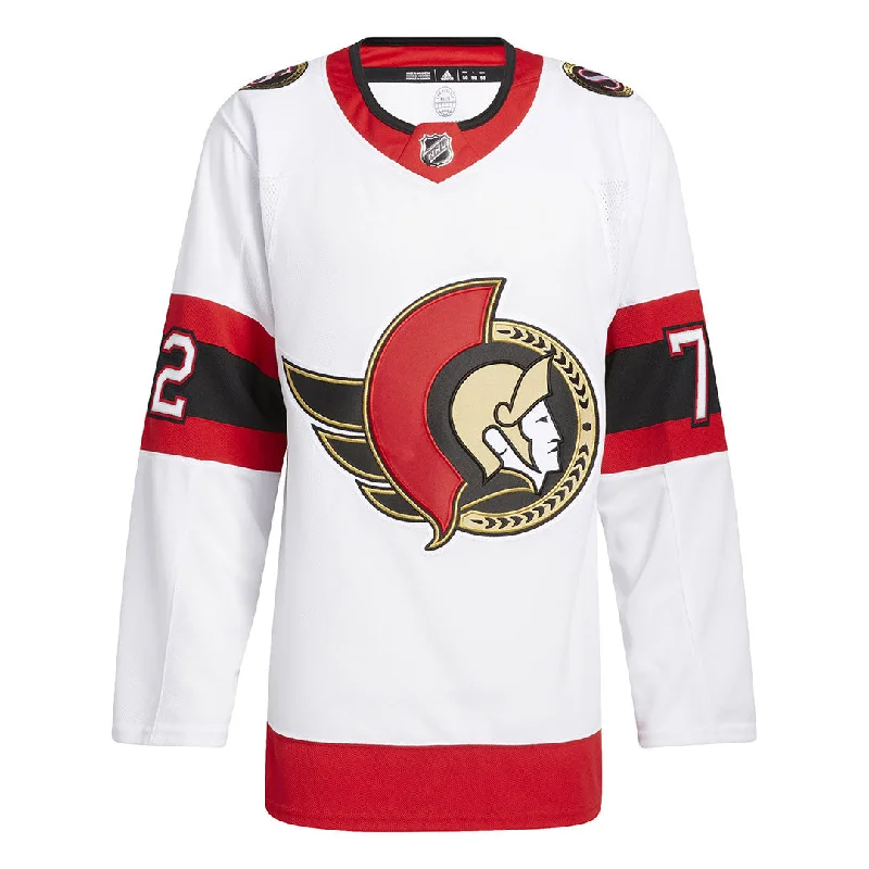 adidas - Men's Ottawa Senators Authentic Thomas Chabot Away Jersey (HZ9791) Earthy Men's Sustainable 