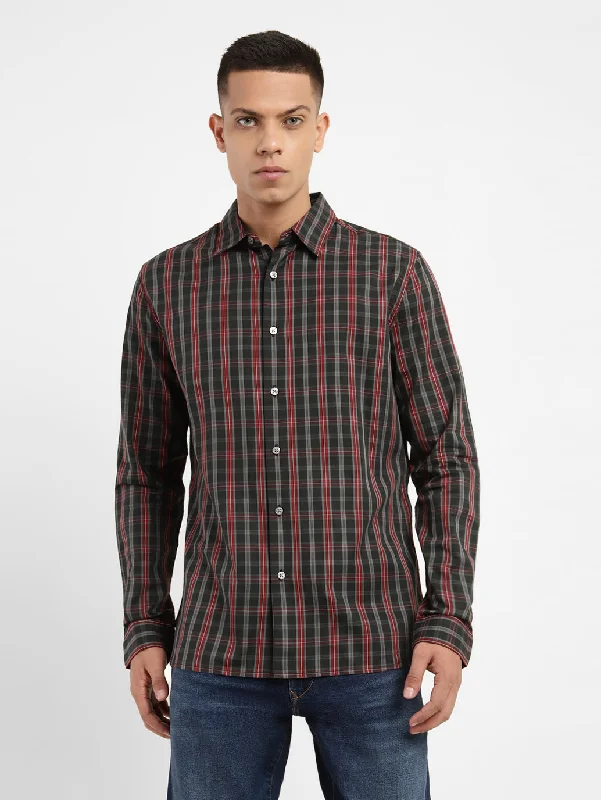 Men's Checked Slim Fit Shirt Street