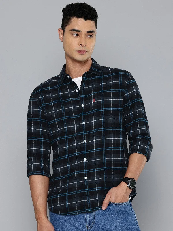 Men's Checkered Slim Fit Shirt Sophisticated Men's 