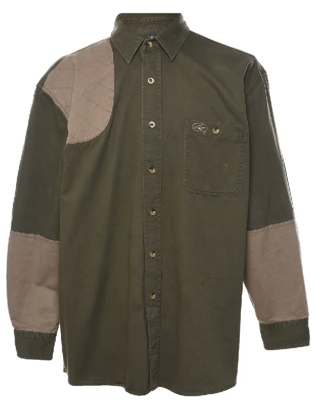 Olive Green Shirt - L Rugged Men's Outdoor 