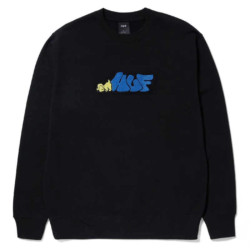 Huf Dog Sense Crewneck Sweatshirt Black Gym