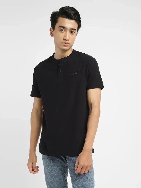 Men's Solid Slim Fit T-shirt Bohemian Men's Free