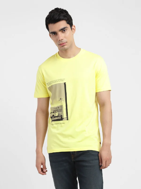 Men's Regular Fit  Crew Neck T-Shirt Laid