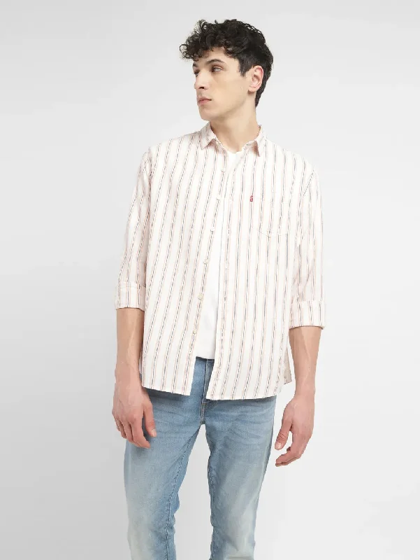 Men's Striped Slim Fit Shirt Dynamic Men's Glow