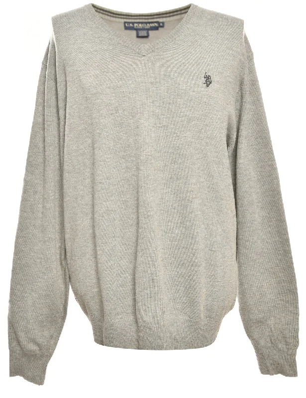 Grey U.S.Polo Assn. Jumper - L Dynamic Men's Moto