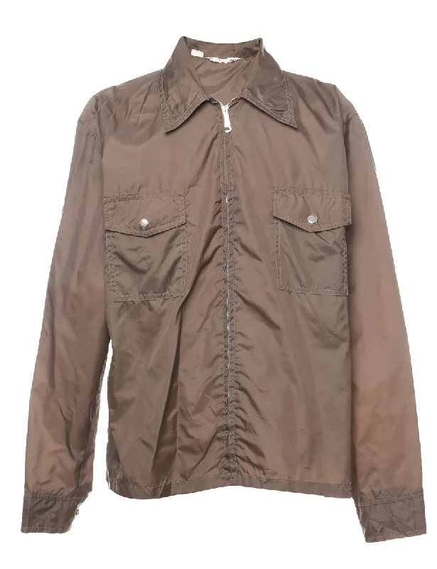 Brown 1980s Coach Jacket - M Refined Men's Classic 