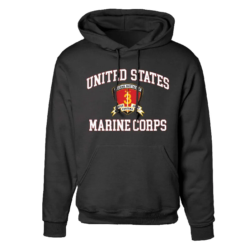 2nd Battalion 3rd Marines USMC Hoodie Practical Men's Quick