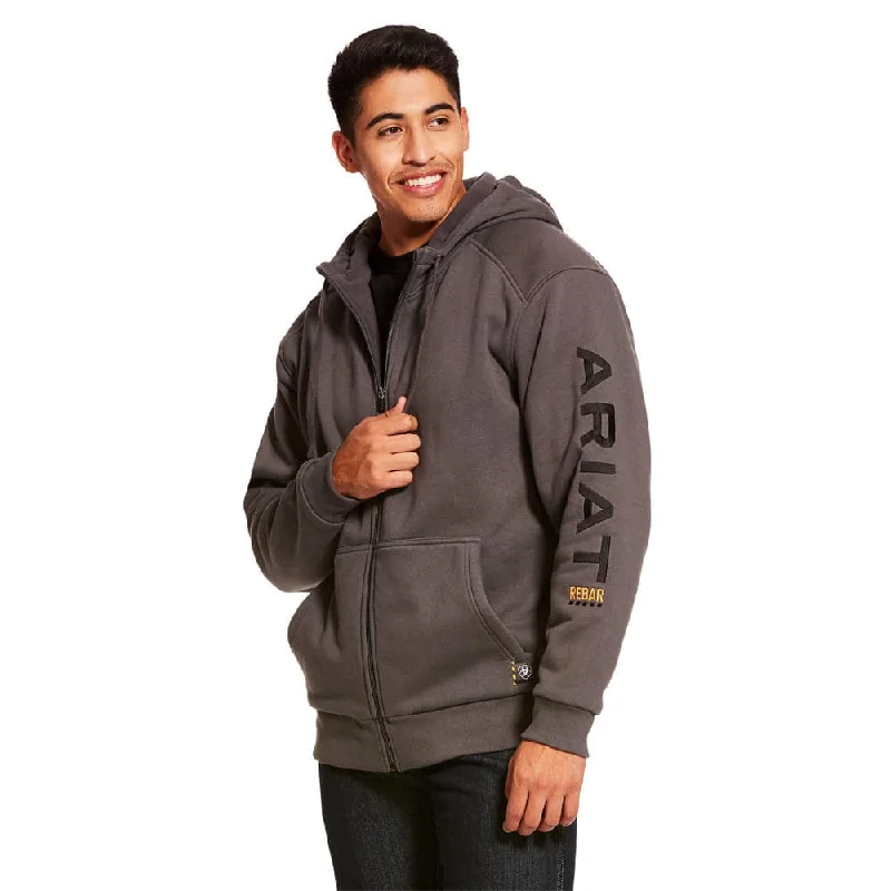 Ariat P17780 Rebar All-Weather Full Zip Work Hoodie Sweatshirt Preppy Men's College