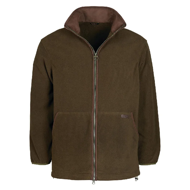 Barbour Oakmoor Fleece Jacket Olive Trendy Men's Bucket