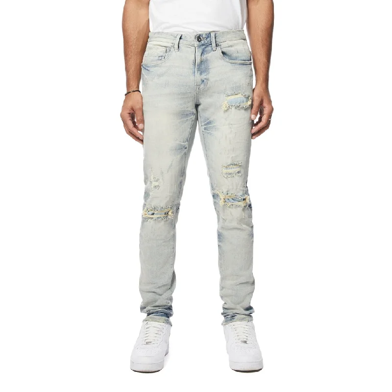 Slim Wave Effect Jeans - Leo Blue Casual Men's Japanese 