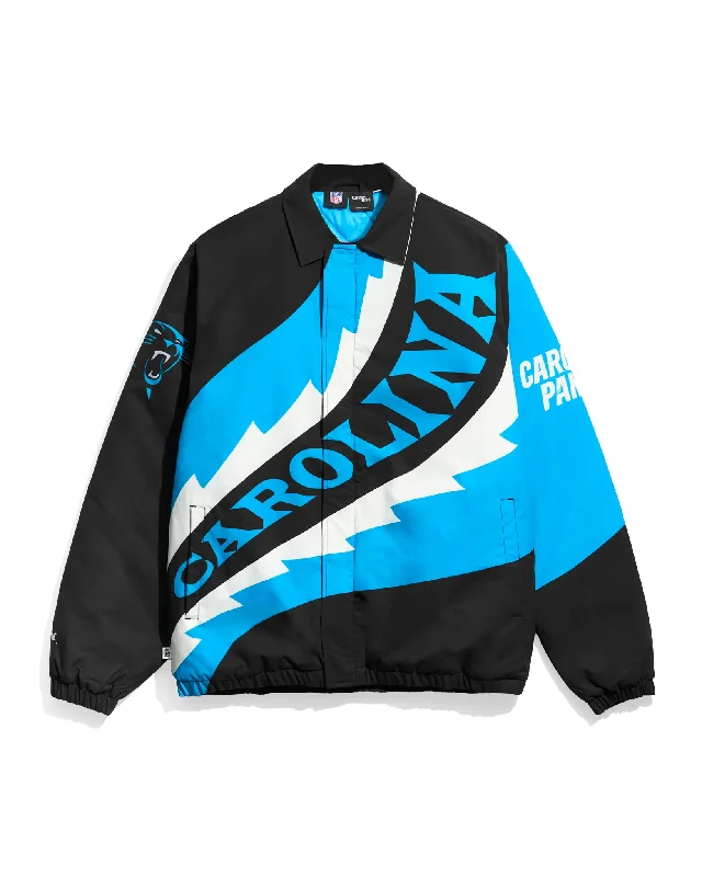 Carolina Panthers Saw Blade Quilted Puffer Jacket Laid