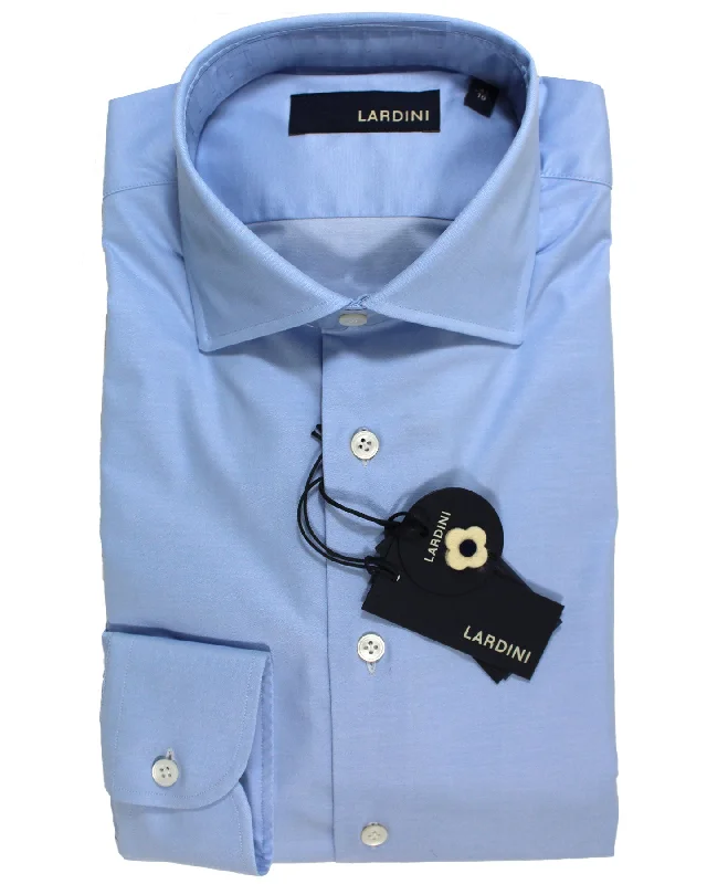 Lardini Dress Shirt Blue - Spread Collar 43 - 17 Tailored