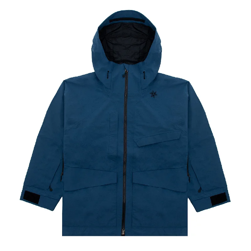 Goldwin GORE-TEX 2L Work Pocket Jacket Navy Blue Monochromatic Office Style