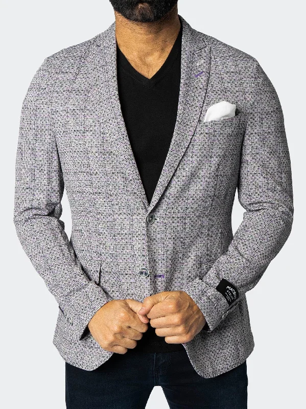 Blazer Unconstructed Descartes Blocks Purple Classic Men's Pin