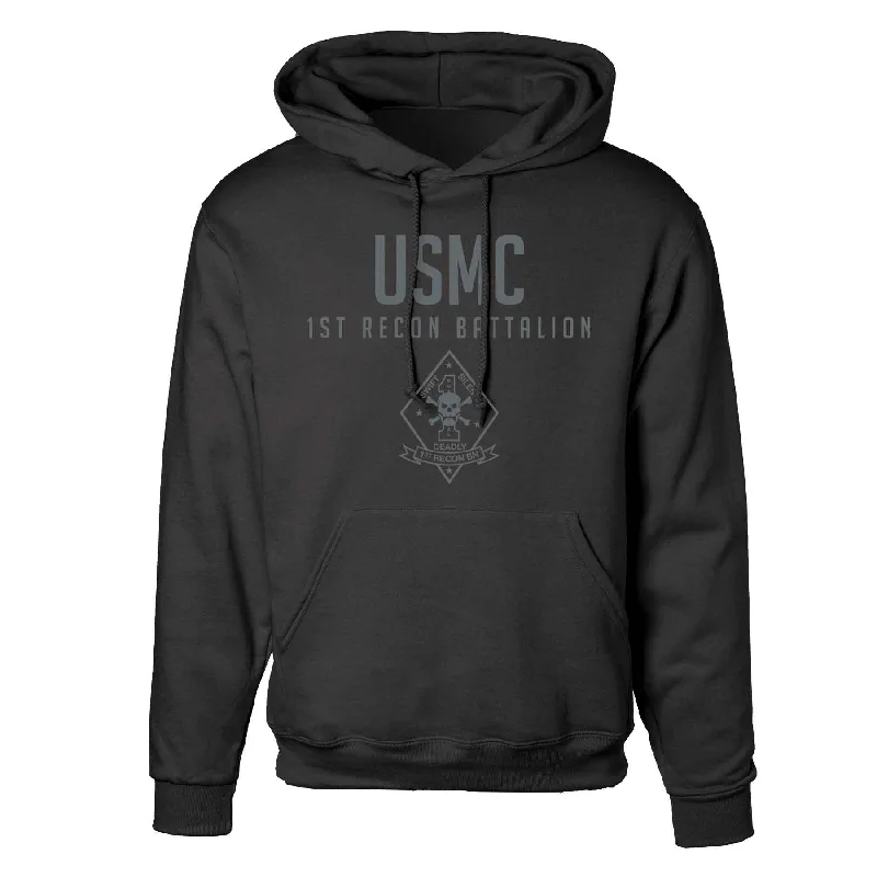 1st Recon Battalion Tonal Hoodie Gym