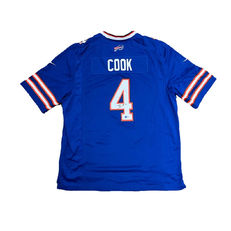 James Cook Signed Buffalo Bills Nike Game Player Blue Jersey Traditional Men's Country