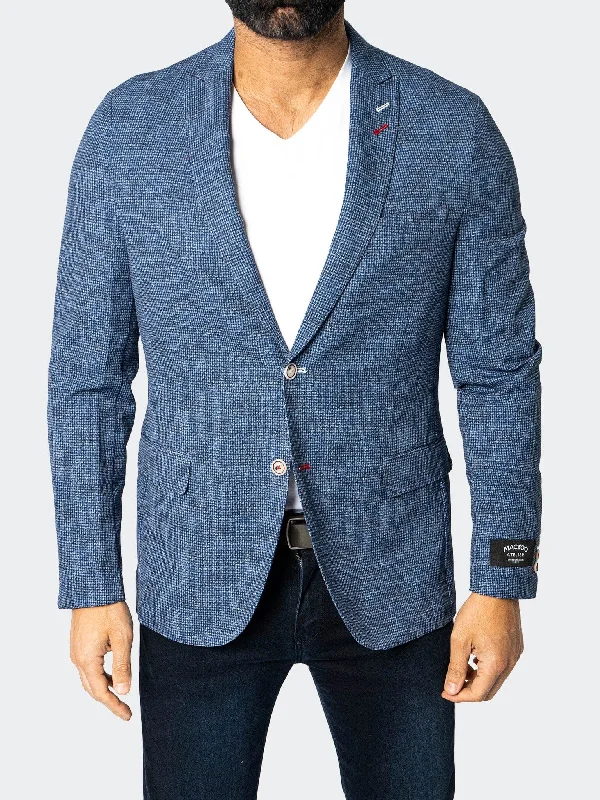 Blazer Unconstructed Descartes Static Blue Stylish Men's Tropical 