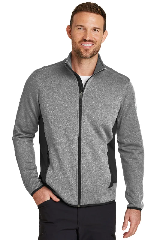 Eddie Bauer Mens Full Zip Fleece Jacket - Heather Grey Refined Men's Hand