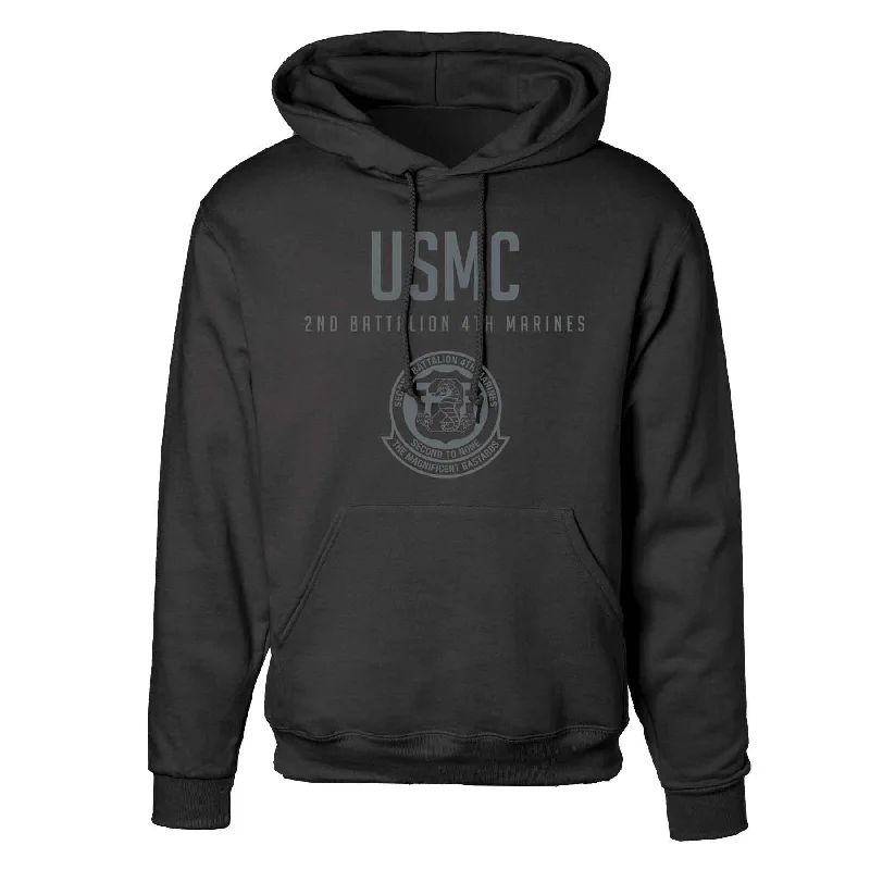 2nd Battalion 4th Marines Tonal Hoodie British Gentleman Style