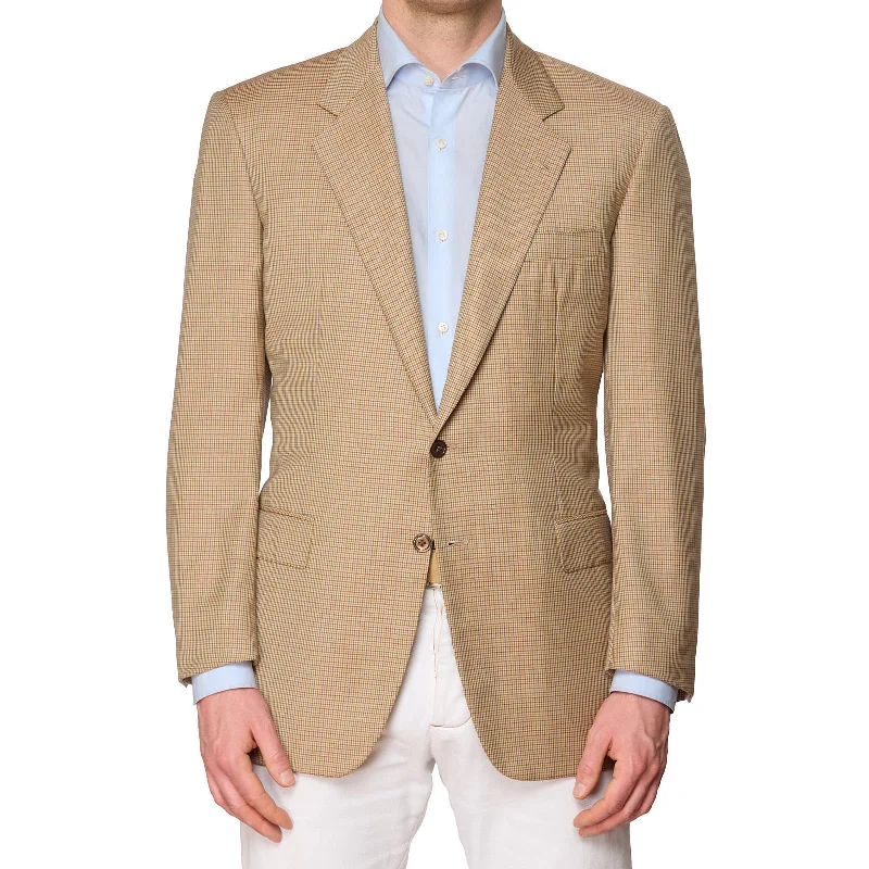 Angelo Blasi's ABLA for VANNUCCI Handmade Beige Wool Jacket EU 50 NEW US 40 Stylish Men's Neon