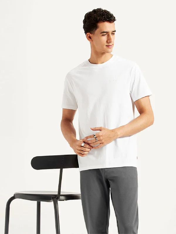 Men's Solid Slim Fit T-shirt Laid