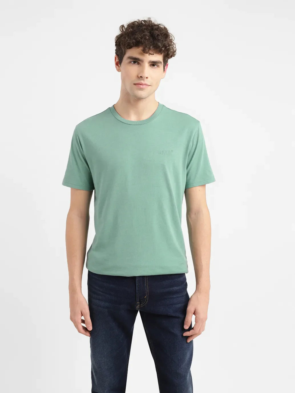 Men's Solid Slim Fit T-shirt Polished Men's Satin