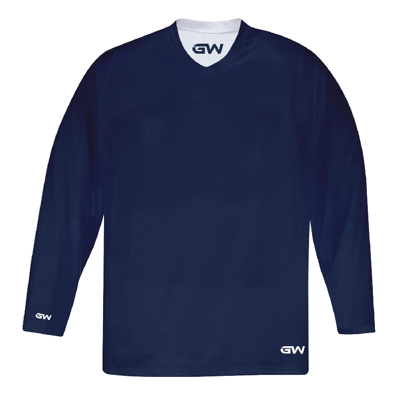 GameWear GW7500 ProLite Series Reversible Junior Hockey Practice Jersey - Navy / White Dapper Men's Bow