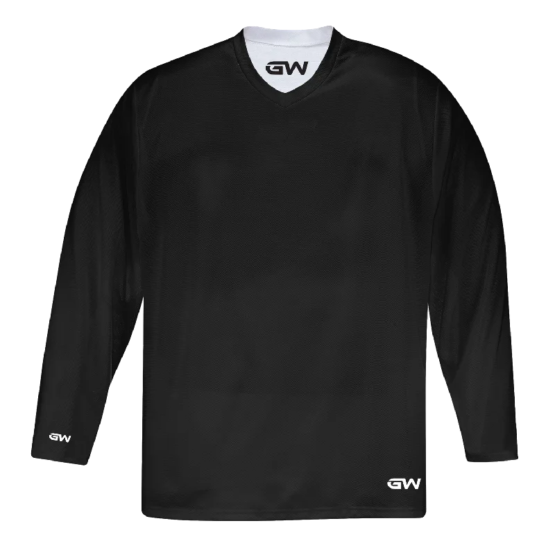 GameWear GW7500 ProLite Series Reversible Senior Hockey Practice Jersey - Black / White Confident Men's High