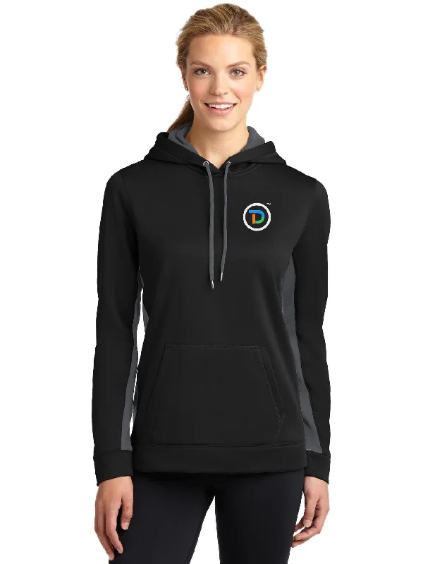 Sport-Tek Ladies Sport-Wick Fleece Colorblock Hooded Sophisticated Men's French