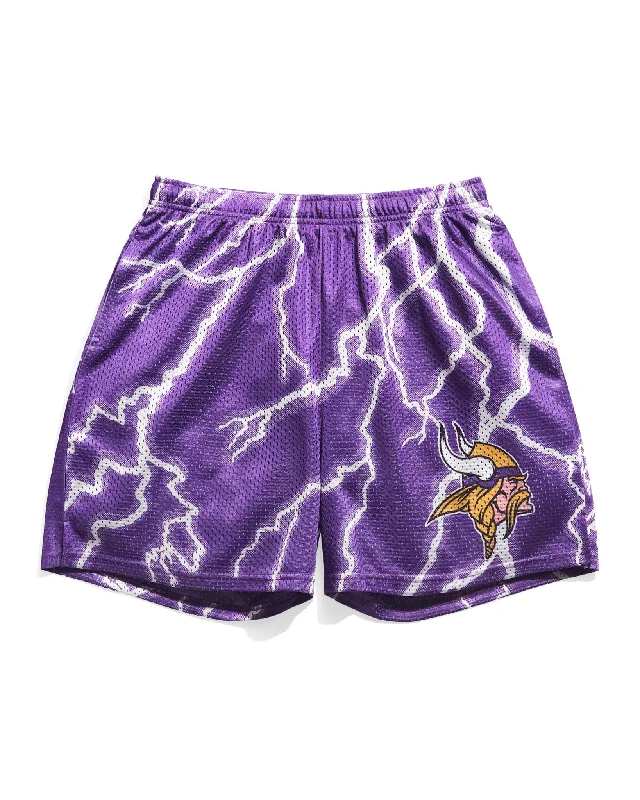 Minnesota Vikings Lightning Retro Shorts Beach