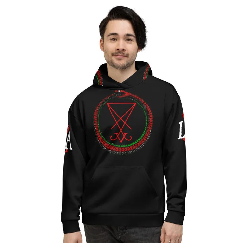 Luciferian Ouroboros Unisex Hoodie Stylish Men's Neon