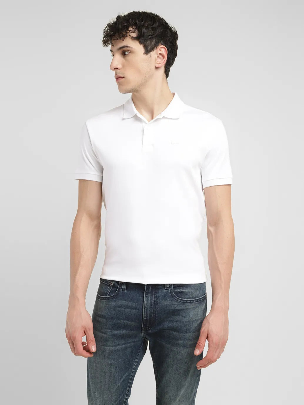 Men's Solid Slim Fit Polo T-shirt Masculine Men's 