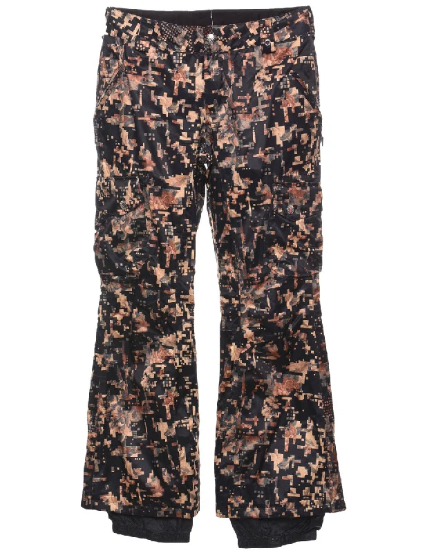 Pixel Print Burton Ski Trousers - W32 L30 Laid