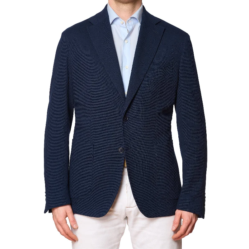 SARTORIA PARTENOPEA Blue Cotton Jacket EU 54 NEW US 44 Current Model Sporty Men's Athleisure 