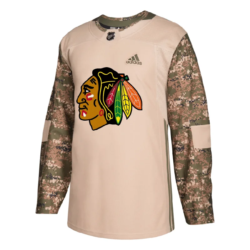 Chicago Blackhawks adidas Veterans Day Practice Jersey - Camo British Gentleman Style