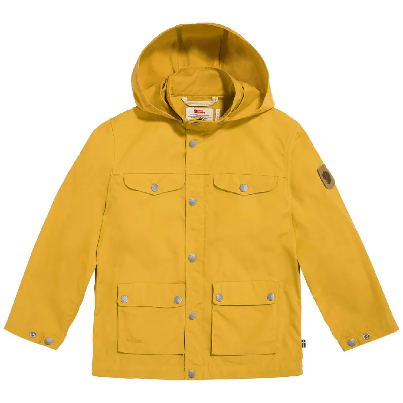 Fjallraven Kids Greenland Jacket Mustard Yellow Cclassic Men's Tweed