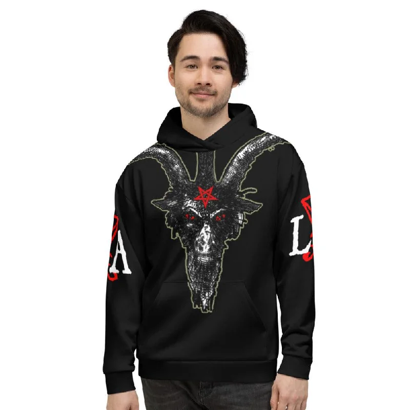 Baphomet's Cult Unisex Hoodie Unique Men's Upcycled