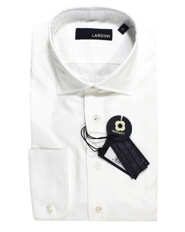 Lardini Dress Shirt White French Cuffs 43 - 17 Lumberjack