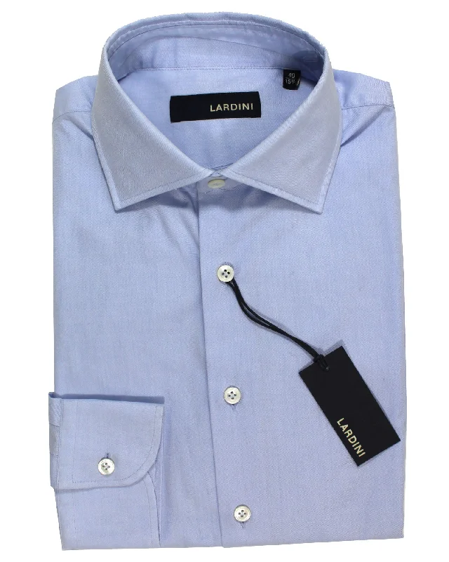 Lardini Dress Shirt Blue - Spread Collar 40 - 15 3/4 Masculine Men's Thick