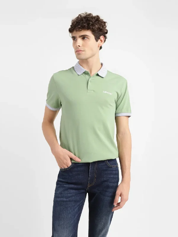 Men's Solid Slim Fit Polo T-shirt Dapper Men's Bow