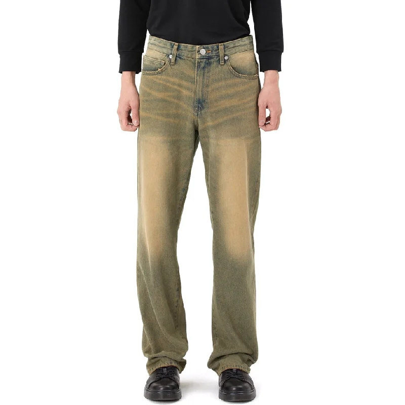 Semi Wide Brown Tinted Jeans - Bronze Blue Gym